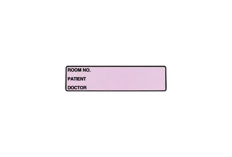 Carstens - Wide-Trak - 1655-09 - Pre-Printed Label Wide-Trak Chart Tab Lavender Paper Room No_Paitent_Doctor_ Black Patient Information 1-1/2 X 4 Inch