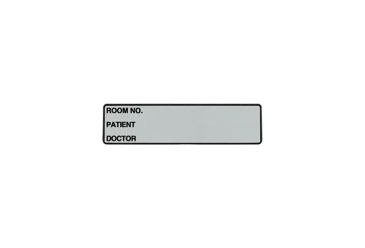 Carstens - Wide-Trak - 1655-18 - Pre-printed Label Wide-trak Chart Tab Gray Paper Room No_paitent_doctor_ Black Patient Information 1-1/2 X 4 Inch