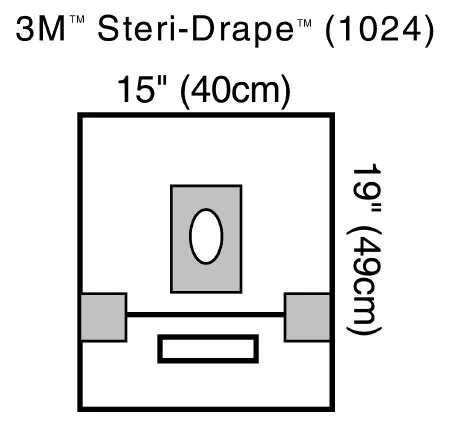3M Healthcare US Opco - 3M Steri-Drape - 1024 - Eent Drape 3m Steri-drape Small Aperture Drape 15 W X 19 L Inch Sterile