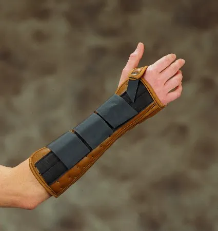DeRoyal - 5001-09 - Wrist / Forearm Brace Deroyal Suede Leatherette Left Hand Brown Large