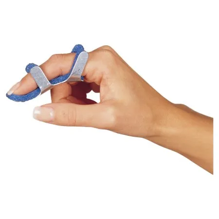 DeRoyal - 9110-03 - Finger Splint Deroyal Adult Large Bendable Prong Closure Left Or Right Hand Silver