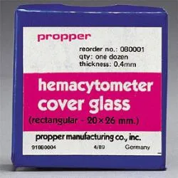 Propper - 08000100 - Hemacytometer Cover Glass Rectangle 20 X 26 mm