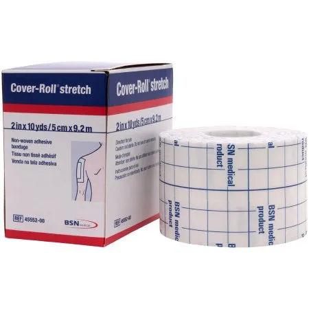 BSN Medical - Cover-Roll Stretch - 45552 - Cover Roll Stretch Dressing Retention Tape with Liner Cover Roll Stretch White 2 Inch X 10 Yard Nonwoven Polyester NonSterile