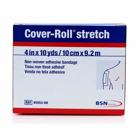 BSN Medical - Cover-Roll Stretch - 45553 - Cover Roll Stretch Dressing Retention Tape with Liner Cover Roll Stretch White 4 Inch X 10 Yard Nonwoven Polyester NonSterile