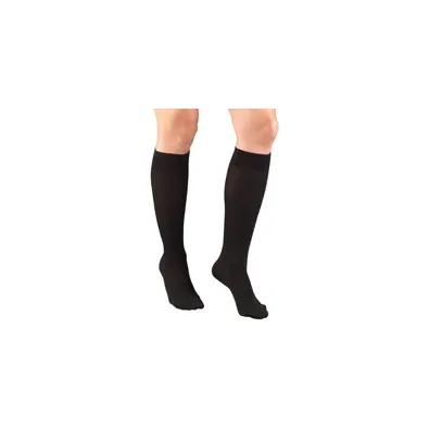 Truform - Ladies' Diamond Pattern Socks - From: 1976BL-L To: 1976WH-S - Womens Diamond Patten Knee High 15 20 Gradient Med
