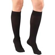 Truform - Ladies' Diamond Pattern Socks - From: 1976BL-L To: 1976WH-S - Womens Diamond Patten Knee High 15 20 Gradient Med