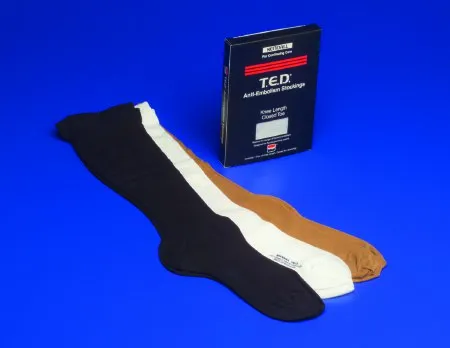 Cardinal - T.E.D. - 4335 -  Anti embolism Stocking  Knee High Large / Long Beige Closed Toe