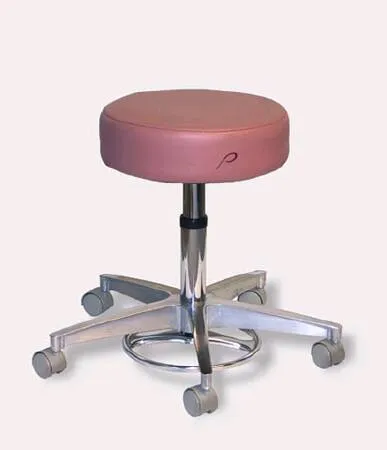 Pedigo Products - P-528-GS-BLK - Exam Stool Backless Pneumatic Height Adjustment 5 Casters Black