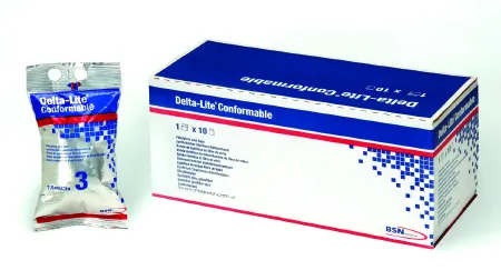 BSN Medical - Delta-Lite Conformable - 5904 - Delta Lite Conformable Cast Tape Delta Lite Conformable 4 Inch X 12 Foot Fiberglass Light Blue
