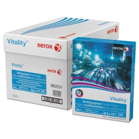 xerox - XER-3R02531 - Vitality Multipurpose Print Paper, 92 Bright, 24 Lb Bond Weight, 8.5 X 11, White, 500/ream