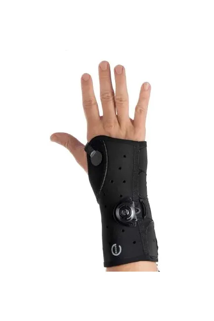 DJO - Exos - 221-22-1111 - Wrist Brace With Boa Exos Thermoformable Polymer / Nylon Right Hand Black 2x-small