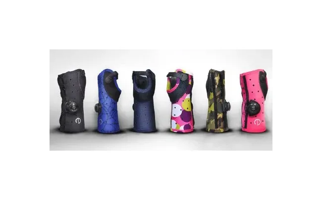 DJO - Exos - 221-22-2293 - Wrist Brace With Boa Exos Thermoformable Polymer / Nylon Right Hand Spider Print 2x-small