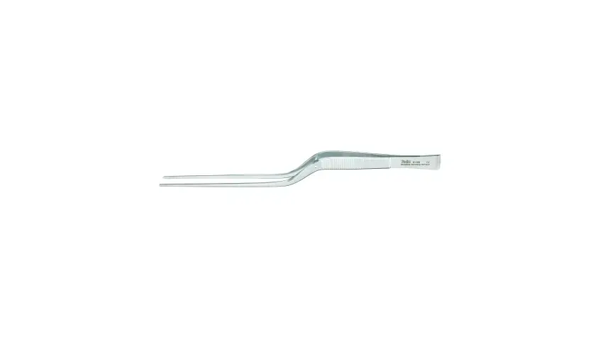 Integra Lifesciences - Miltex - 6-190 - Dressing Forceps Miltex Cushing 7-1/4 Inch Length Or Grade German Stainless Steel Nonsterile Nonlocking Bayonet Handle Straight Serrated Jaws With Scraper End