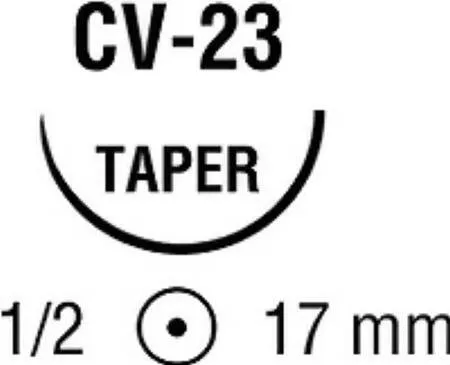 Covidien - Polysorb - UL-204 - Absorbable Suture With Needle Polysorb Polyester Cv-23 1/2 Circle Taper Point Needle Size 3 - 0 Braided