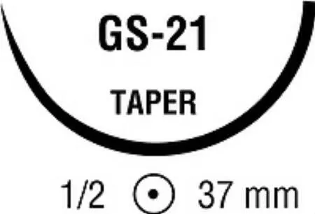 Covidien - Surgilon - 88861962-62 - Nonabsorbable Suture With Needle Surgilon Nylon Gs -21 1/2 Circle Taper Point Needle Size 0 Braided