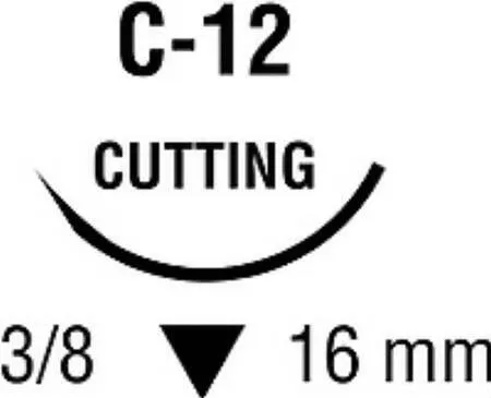 Covidien - Monosof~Dermalon - SN-659 - Nonabsorbable Suture With Needle Monosof~dermalon Nylon C-12 3/8 Circle Reverse Cutting Needle Size 5 - 0 Monofilament