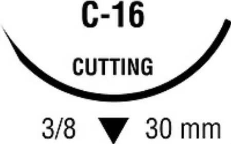 Covidien - Monosof~Dermalon - SN-688 - Nonabsorbable Suture With Needle Monosof~dermalon Nylon C-16 3/8 Circle Reverse Cutting Needle Size 2 - 0 Monofilament