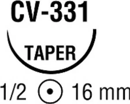 Covidien - Ti-Cron - 88863087-31 - Nonabsorbable Suture With Needle Ti-cron Polyester Cv-331 1/2 Circle Taper Point Needle Size 4 - 0 Braided