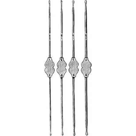 Sklar - Williams - 65-4120 - Lacrimal Probe Set Williams Double-ended One 1 - 2, One 3 - 4, One 5 - 6 And One 7 - 8