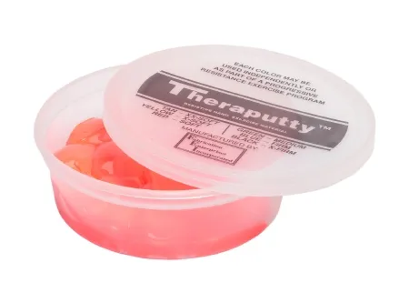 Fabrication Enterprises - CanDo - 10-0906 - CanDo Theraputty Standard Exercise Putty, Red Soft, 4 oz.