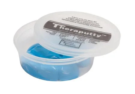 Fabrication Enterprises - CanDo - 10-0908 - CanDo Theraputty Standard Exercise Putty, Blue Firm, 4 oz.