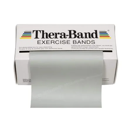Performance Health - TheraBand - From: 20020 To: 20354 -  Exercise Resistance Band  Silver 6 Inch X 6 Yard 2X Heavy Resistance