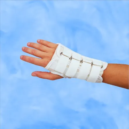 DeRoyal - 5058-04 - Cock-up Wrist Brace Deroyal Canvas Right Hand White Large