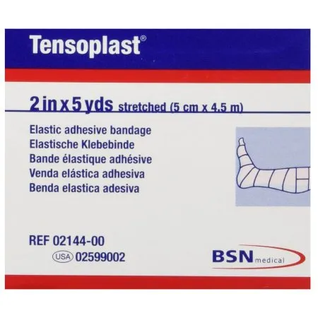 BSN Medical - Tensoplast - 02599002 -  Elastic Adhesive Bandage  2 Inch X 5 Yard No Closure Tan NonSterile Medium Compression