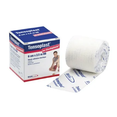 BSN Medical - Tensoplast - 02595002 - Elastic Adhesive Bandage Tensoplast 3 Inch X 5 Yard No Closure White NonSterile Medium Compression