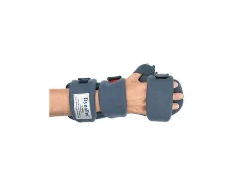 Alimed - DynaPro - 2970002708 - Resting Hand Orthosis With Thumb Ease Dynapro Fabric Left Hand Blue Medium