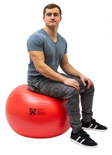 Fabrication Enterprises - CanDo Deluxe ABS - 30-1854 - Inflatable Exercise Ball CanDo Deluxe ABS Red
