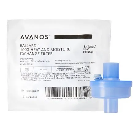 Avanos Medical - BALLARD  - 157 - Heat and Moisture Exchanger with Filter BALLARD 30 mgH at 1000 mL 1.0 @ 30 LPM