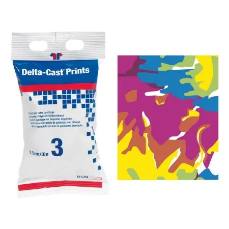 BSN Medical - 4073 - Delta Cast Prints Cast Tape Delta Cast Prints 3 Inch X 12 Foot Polyester Pastel Print
