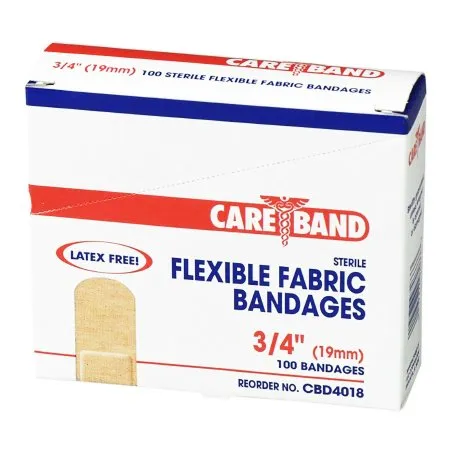 ASO - Careband - CBD4018-012-000 -  Adhesive Strip  3/4 X 3 Inch Fabric Rectangle Tan Sterile
