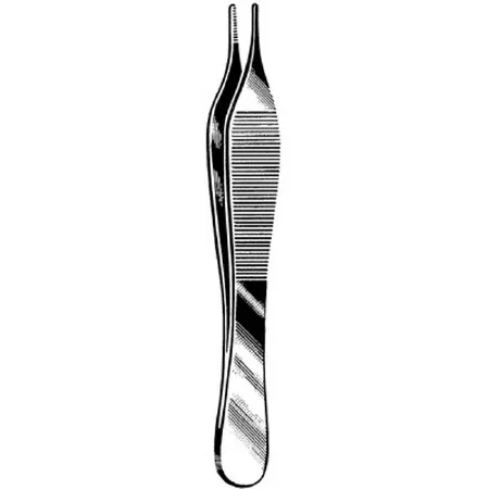Sklar - Surgi-OR - 95-772 - Dressing Forceps Surgi-or Adson 4-3/4 Inch Length Mid Grade Stainless Steel Nonsterile Nonlocking Thumb Handle Straight Serrated Tip