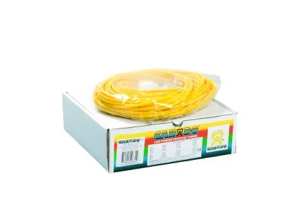 Fabrication Enterprises - CanDo Low Powder - OCT-21 -  Exercise Resistance Tubing  Yellow 100 Foot Length X Light Resistance