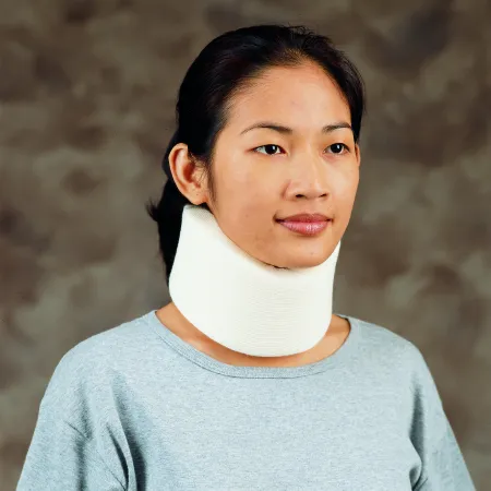 DeRoyal - 1050-01 - Cervical Collar Deroyal Low Contoured / Medium-firm Density Adult Small One-piece 2-1/2 Inch Height 16 Inch Length
