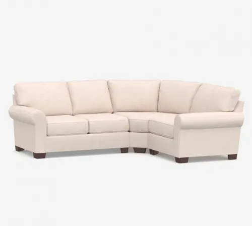Clinton Industries - From: 3770-10 To: 3770-16 - 2 door couch w/wedge