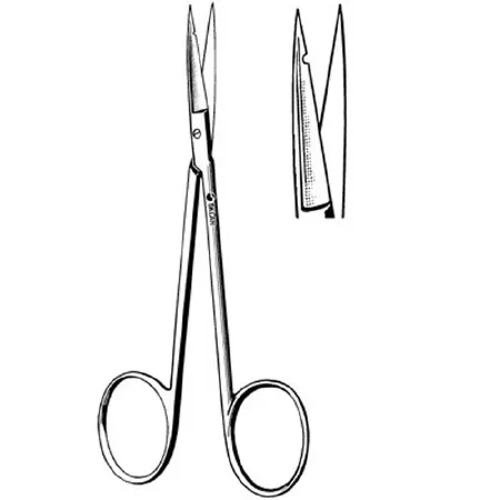 Sklar - 23-1290 - Operating Scissors Sklarlite Precision 3-1/2 Inch Length Or Grade Stainless Steel Nonsterile Finger Ring Handle Straight Sharp Tip / Sharp Tip