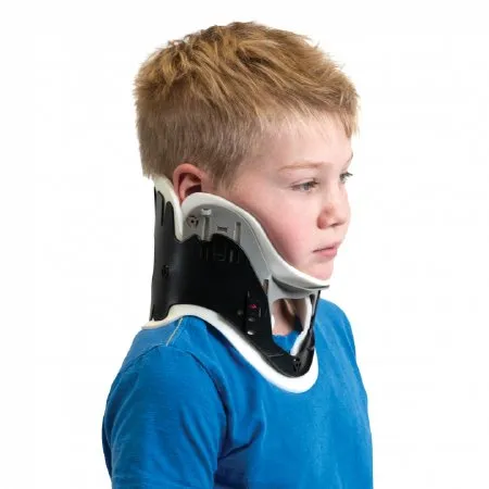 DJO - ProCare XTEND 174 - 79-83202 - Rigid Cervical Collar Procare Xtend 174 Preformed Youth (6 To 12 Years) Size Ped 3 Two-piece / Trachea Opening 1-3/4 Inch Height 9 To 13 Inch Neck Circumference