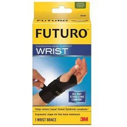 3M - 09033ENR - Futuro Sport Wrist Support Futuro Sport Wraparound Neoprene / Nylon / Polyester Left or Right Hand Black One Size Fits Most