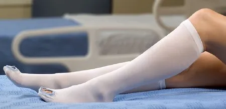 McKesson - 84-02 - Anti embolism Stocking Knee High Medium / Regular White Inspection Toe