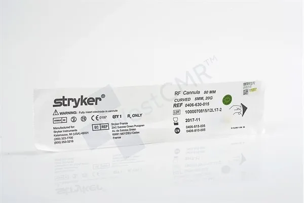 Stryker - 0406630015 - Radiofrequency Cannula 5 mm Curved Tip X 50 mm Length  Sterile