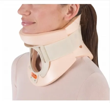 DJO DJOrthopedics - 79-83143 - DJO ProCare California Rigid Cervical Collar ProCare California Preformed Adult Small Two Piece / Trachea Opening 4 1/4 Inch Height 10 to 13 Inch Neck Circumference