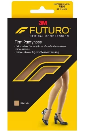 3M - 71029EN - Futuro Compression Pantyhose Futuro Waist High Medium Beige Closed Toe