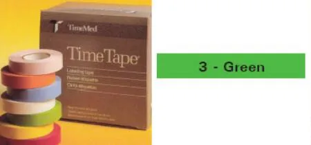 Precision Dynamics - Time - T-534-3 - Blank Label Tape Time Multipurpose Label Green Vinyl 3/4 X 500 Inch