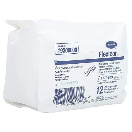 Hartmann - Flexicon - 19300000 -  Conforming Bandage  3 Inch X 4 1/10 Yard 1 per Pack Sterile 1 Ply Roll Shape