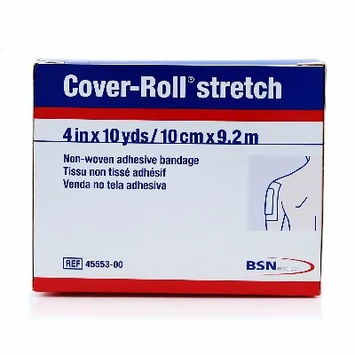 BSN Medical - Cover-Roll Stretch - 45553 - Dressing Retention Tape with Liner Cover-Roll Stretch White 4 Inch X 10 Yard Nonwoven Polyester NonSterile