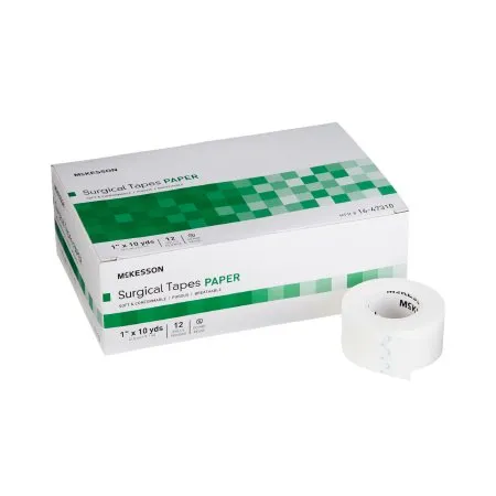 McKesson - 16-47310 - Medical Tape White 1 Inch X 10 Yard Paper NonSterile