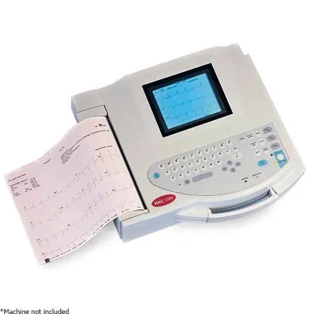 VyAire Medical - GE - 2009828-061 -  Diagnostic Recording Paper  Thermal Paper 8 1/2 X 11 Inch Z Fold Red Grid